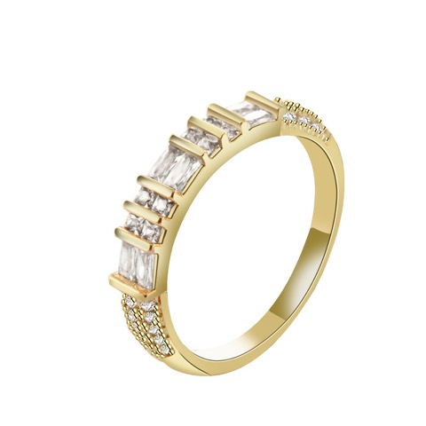 Cubic Zirconia Ring Shiny Square for Wedding