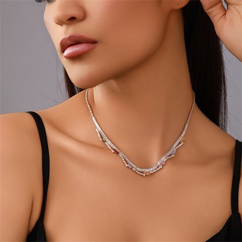 New Colorful Cubic Zircon Jewelry Pendant Necklace Wholesale Jewelry