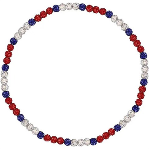 Hip Hop Colorful Rhinestone Bead Necklace Vibrant Baseball Ice Collection Sports Fans Necklace-custom ball color