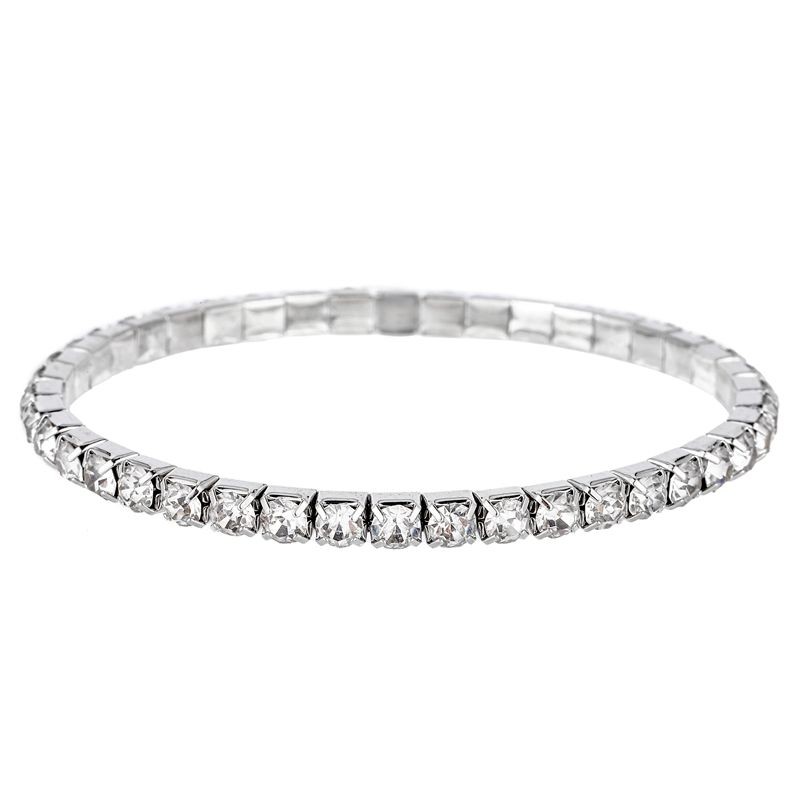 1 Row 3.5MM Crystal Opal Citrine rhinestone stretch bracelet wholesale