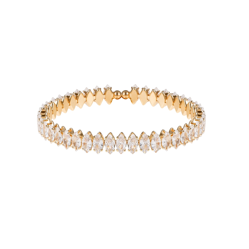 Coil Bangle Bracelet Cheap Cubic Zirconia Square Crystal — photo 3