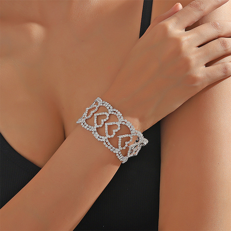 #Knit style rhinestone bracelet jewelry wholesale-Multiple colors combinations wholesale — photo 2