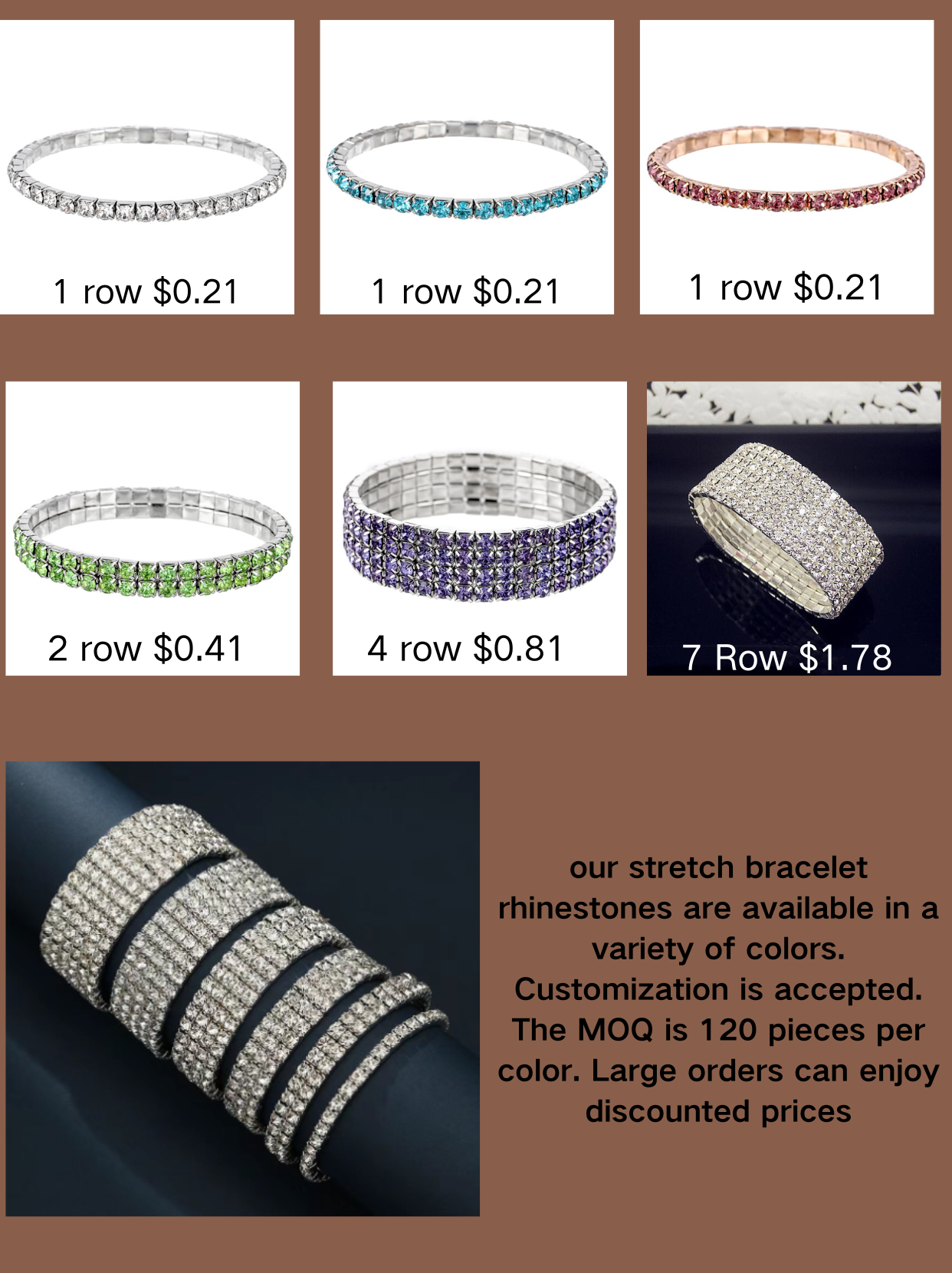 Wholesale Rhinestone Choker Bracelet Ring Set - Paradise Jewelry for Women