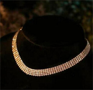 Custom Rhinestone Choker Necklace,Bracelet,Ring - Paradise Fashion Jewelry Supplier