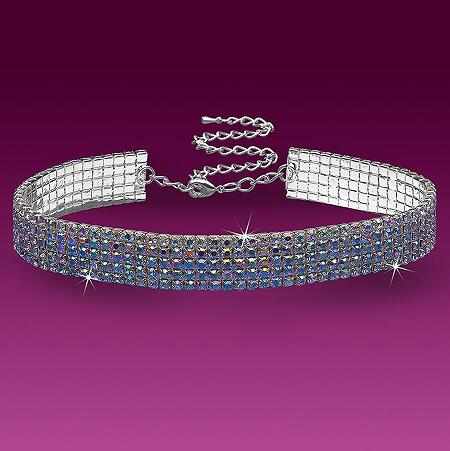 Custom Rhinestone Choker Necklace,Bracelet,Ring - Paradise Fashion Jewelry Supplier