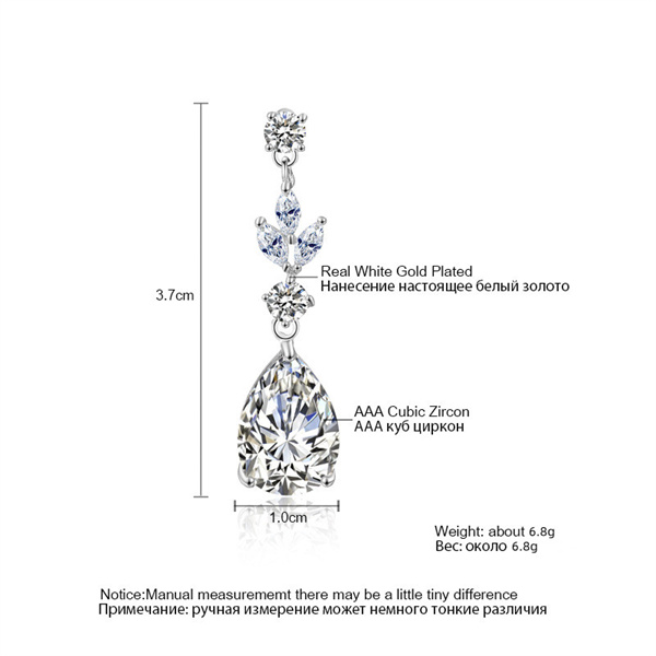 Colored CZ Dangling Earrings for Women Custom Jewelry
