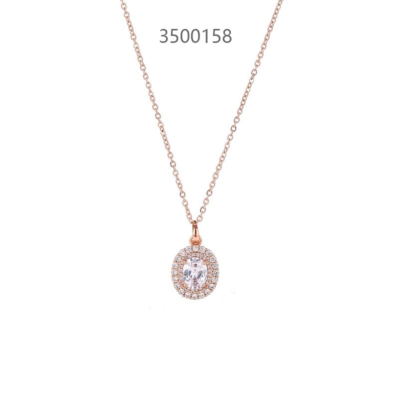 #Exquisite Red Round Zircon Pendant Necklace Wholesale, Custom stone colors — photo 3
