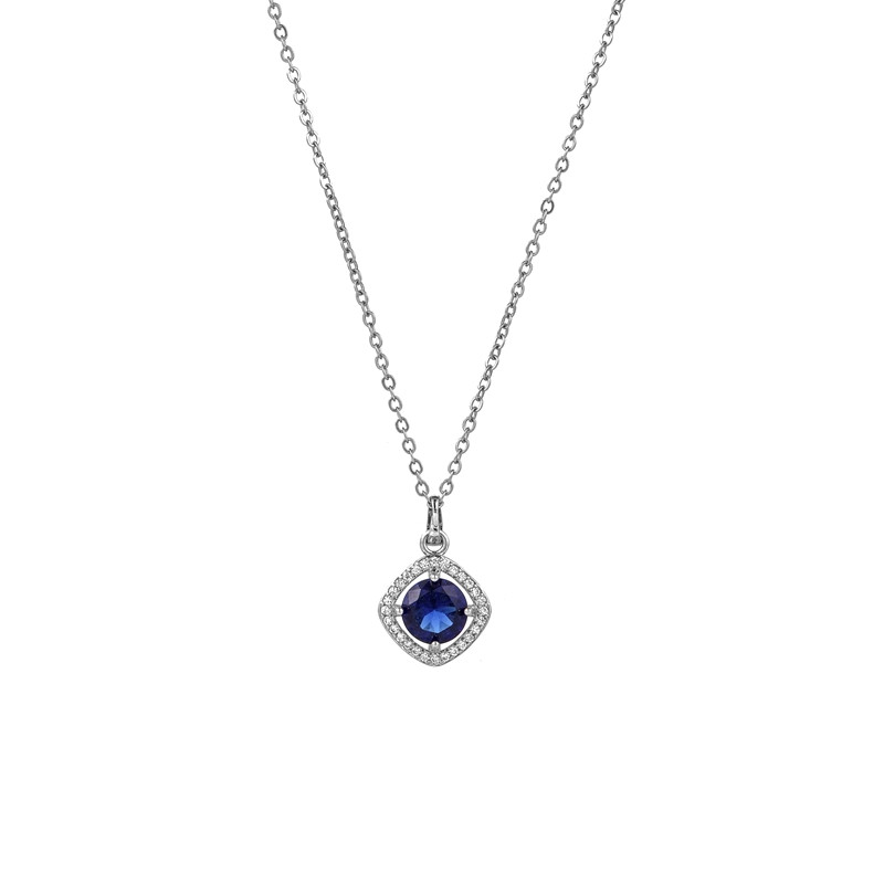 #Exquisite Red Round Zircon Pendant Necklace Wholesale, Custom stone colors — photo 4